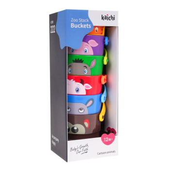 Zestaw 6 Kubeczków z Dziurkami dla dzieci 12m+ Zabawka do kąpieli + Rączka do przenoszenia + Przelewanie wody